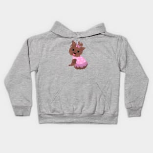 Yorkie girl Kids Hoodie